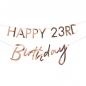 Preview: Girlande - Happy Birthday mit Zahlen - Rosé Gold